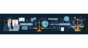 Schematische Darstellung Phishing Vorgang bis zur gerichtlichen Entscheidung 