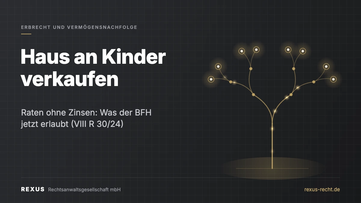 Haus an Kinder verkaufen mit zinsloser Ratenzahlung
