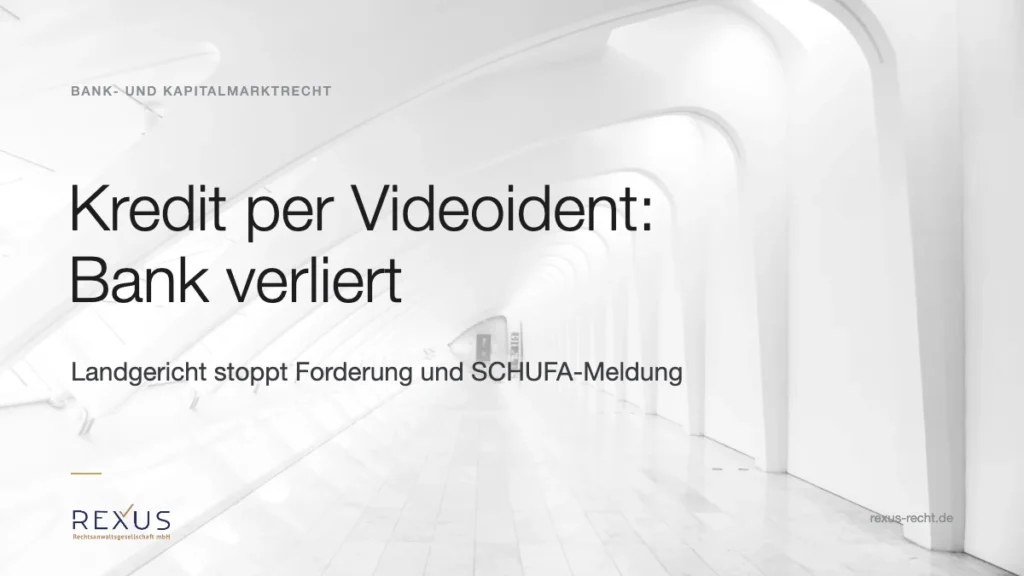 Kredit per Videoident: Bank verliert vor Gericht