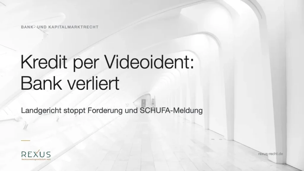 Kredit per Videoident: Bank verliert vor Gericht